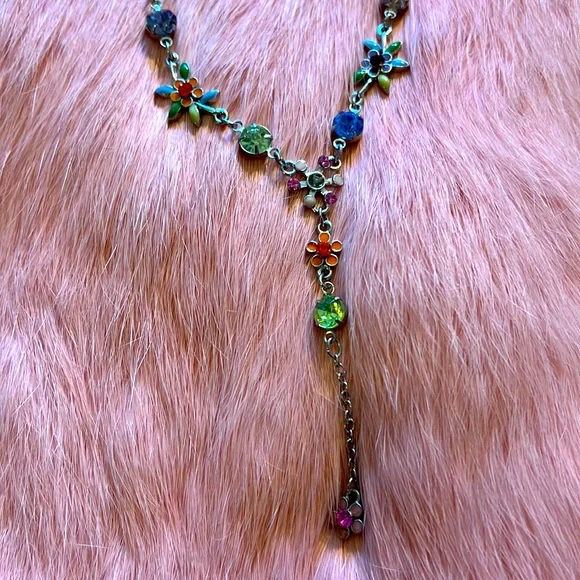 Vclm Jewelry Floral And Rhinestone Necklace From Vclm Poshmark